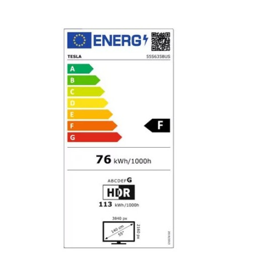 Tesla 55S635BUS 55" 140cm 4K UHD Smart LED TV