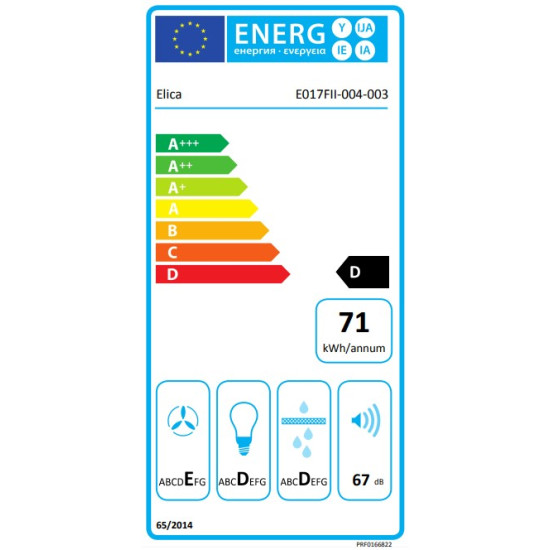 Elica ERA C BL/A/52 felső szekrénybe építhető konyhai elszívó,matt fekete,60cm,2x3 LED világítás 