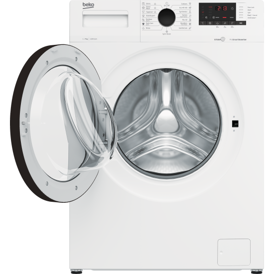 Beko WUE7612XBWS keskeny elöltőltős mosógép 7kg,gőzfunkció,inverteres motor, 60x49x84.5 cm 