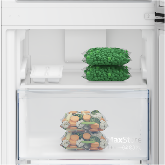 Beko B1RCNA364G Neo Frost alulfagyasztós kombinált hűtőszekrény,186.5cm,Manhattan szürke