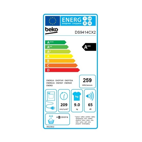 Beko DS9414CX2 hőszivattyús szárítógép,9kg 