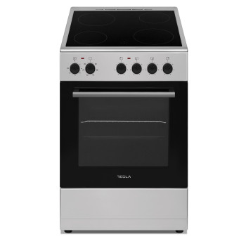 Tesla CV5400SX 55cm mély kerámialapos elektromos tűzhely ezüst/inox 50x55x83 cm