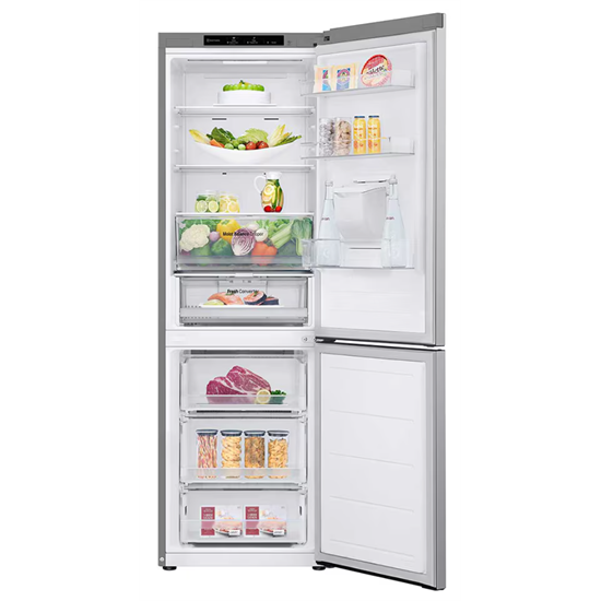 LG GBF3102DPY No Frost alulfagyasztós kombinált hűtő, DoorCooling+™ Inverter Kompresszor,vízadagoló,hamvas matt ezüst, 186x59,5X68,2cm