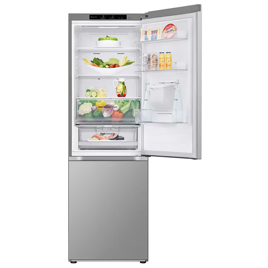 LG GBF3102DPY No Frost alulfagyasztós kombinált hűtő, DoorCooling+™ Inverter Kompresszor,vízadagoló,hamvas matt ezüst, 186x59,5X68,2cm