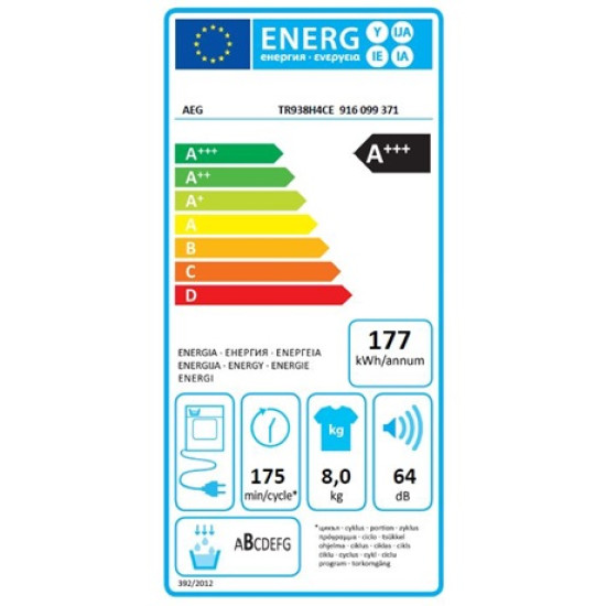 AEG TR938H4CE AbsoluteCare® 9000 hőszivattyús szárítógép, 8kg,WIFI, inverter motor