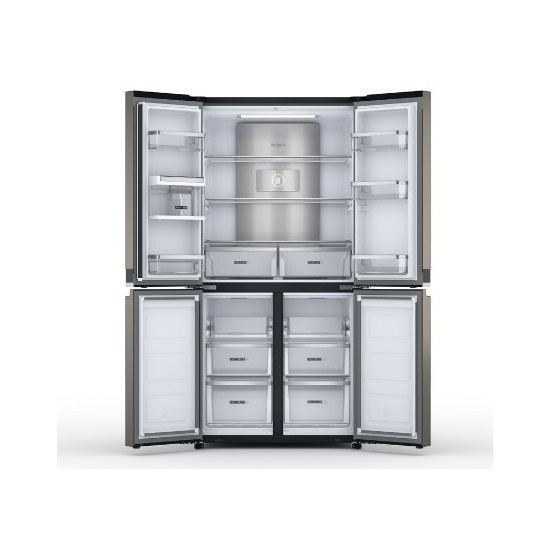 Whirlpool WQ9 U2BL EF No Frost side by side hűtőszekrény,187.4cm magas,fekete/inox 