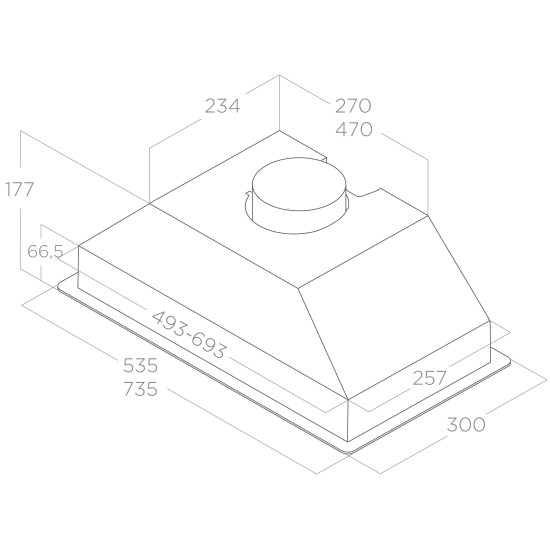 Elica ERA C BL/A/52 felső szekrénybe építhető konyhai elszívó,matt fekete,60cm,2x3 LED világítás 