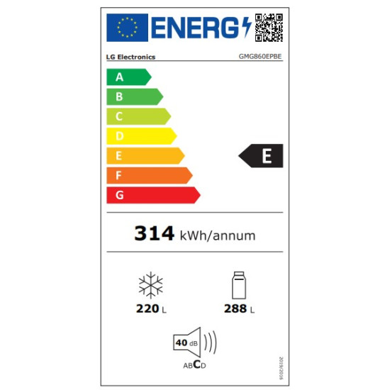 LG GMG860EPBE side by side hűtőszekrény,InstaView™,Lineáris Inverter Kompresszor,178.7x73x83.5cm,matt éjfekete 