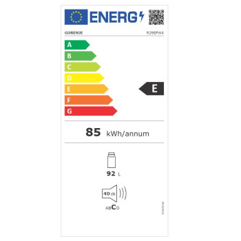 Gorenje R39EPW4 egyajtós hűtőszekrény, 92L, 47.5x44.8x84.2 cm 