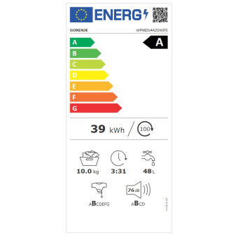 Gorenje WPNEI14A2SWIFI elöltöltős mosógép,gőzfunkció, 10kg, 60x61x85 cm 
