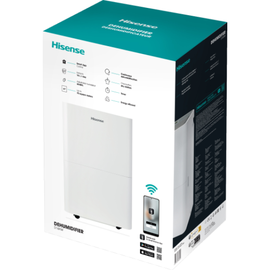 Hisense D16HW mobil páramentesítő,16L/nap,260W,Wifi