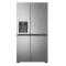 LG GSLV51PZXE Total No Frost side by side hűtőszekrény, 416/219L, Lineáris Inverter Kompresszor,179x91.3x73.5cm, hamvas ezüst szín 