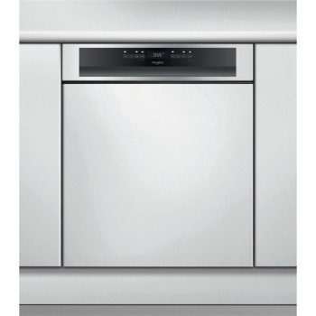 Whirlpool WBO 3T341 P X kezelőpaneles beépíthető mosogatógép, 14 teríték, 60cm, inox, automatikus ajtónyitás 