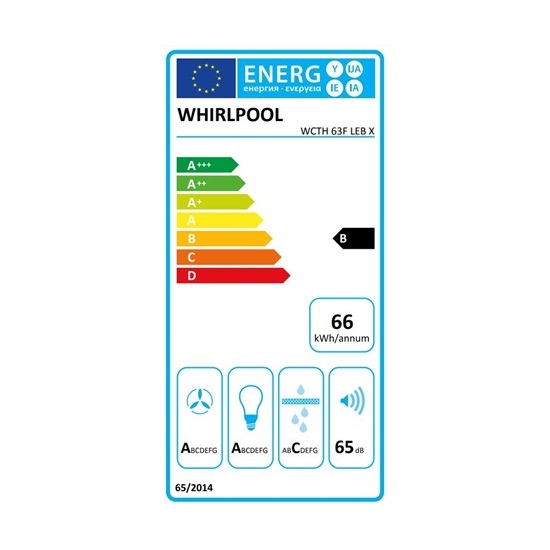 Whirlpool WCTH 63F LEB X felső szekrénybe építhető konyhai elszívó,51.4cm széles,inox