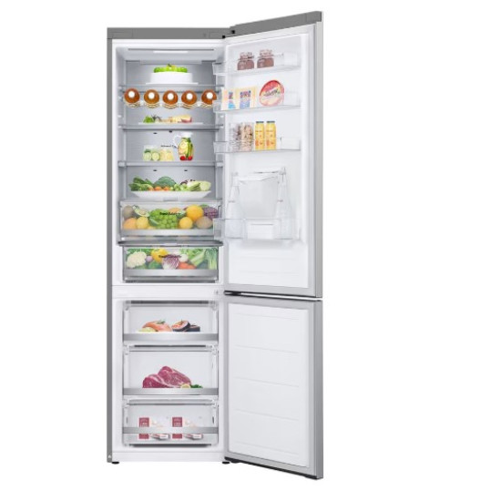 LG GBF7272DPY alulfagyasztós kombinált hűtőszekrény, 276/110L, Smart Inverter Kompresszor, WIFI, 59.5x68.2x203 cm, hamvas matt ezüst szín 