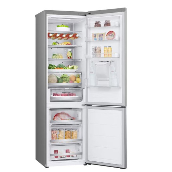 LG GBF7272DPY alulfagyasztós kombinált hűtőszekrény, 276/110L, Smart Inverter Kompresszor, WIFI, 59.5x68.2x203 cm, hamvas matt ezüst szín 