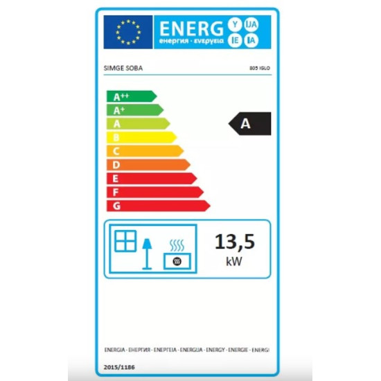 Hunor 805 Iglo kandalló bordó,13.5kW