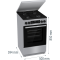 Gorenje GK5C63SH kombinált tűzhely, 70L, fém dísztető, 50x59.4x85 cm, szürke szín 