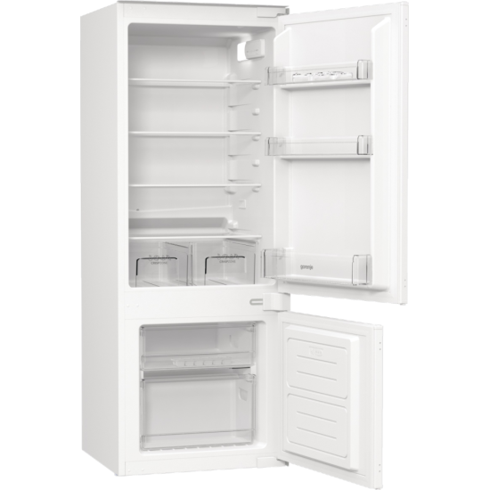 Gorenje RKI514E21 beépíthető kombinált hűtőszekrény 144 x 54 x 54 cm, inverter kompresszor, csúszó ajtózsanérral