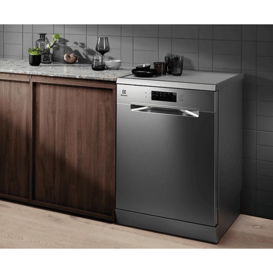 Electrolux ESM48400SX mosogatógép, 14 terítékes, inverter motor, 3 kosár, automatikus ajtónyitás, 59.8x62.2x85 cm, inox 