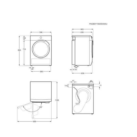 AEG TR718L2E hőszivattyús szárítógép 8kg, A++ energiaosztály, 59.6x63.8x85 cm 