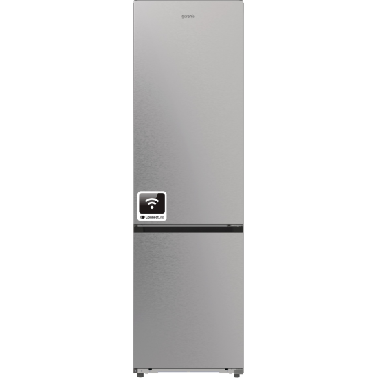 Gorenje NRB620C6X4WFE No Frost Plus alulfagyasztós kombinált hűtőszekrény, inverteres kompresszor, WIFI, 283/130L, 59.5x65.8x203 cm, inox 