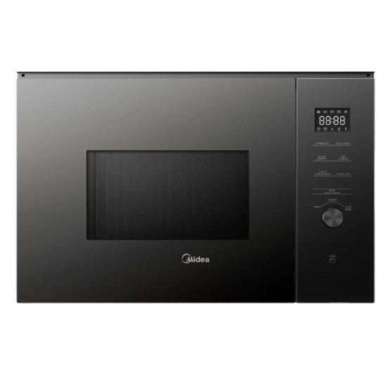 Midea MBMTG925H-BK beépíthető mikrohullámű sütő,1200W,25L,grill,fekete