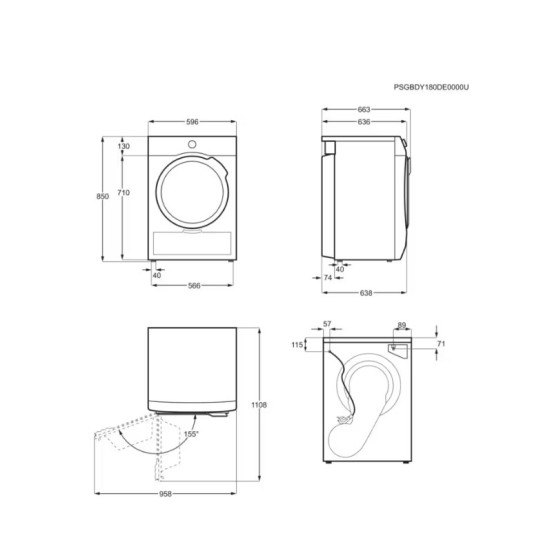 AEG TR718L4E hőszivattyús szárítógép 8kg, A++ energiaosztály, 59.6x63.8x85 cm 