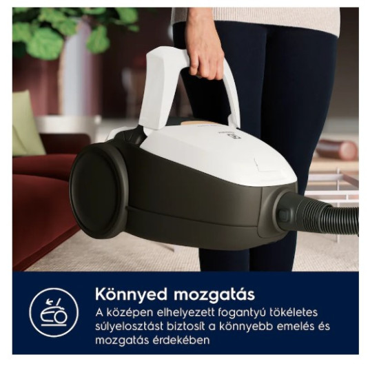 Electrolux PD82-ALRG Pure D8.2  porzsákos porszívó, 600W, krémfehér szín 