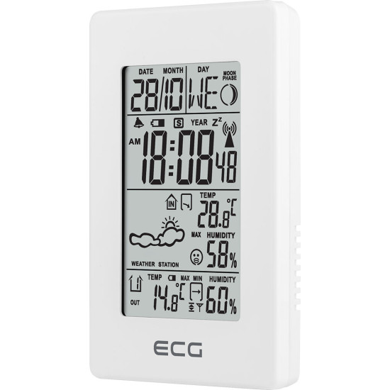 ECG MS 100 White időjárás állomás,fehér