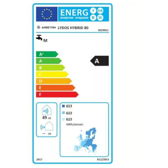 Ariston LYDOS HYBRID WIFI 80 3629052 80L forróvíztároló,bojler,WIFI,57x58x110cm 