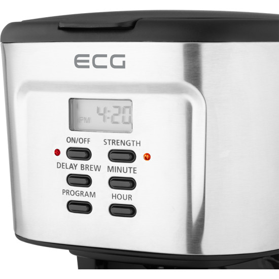 ECG KP 2125 filteres tea kávéfőző,1.5L,fekete/inox szín,900W