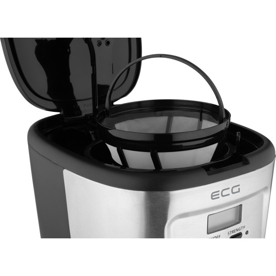 ECG KP 2125 filteres tea kávéfőző,1.5L,fekete/inox szín,900W