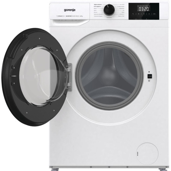 Gorenje W3NGPI72SBS elöltöltős mosógép, 7kg, inverter motor, gőz, 59.5x47x84.5 cm 