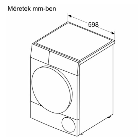 Bosch WQB246C0BY hőszivattyús szárítógép, 9kg, 59.8x61.3x84.2 cm 