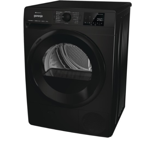 Gorenje DPNE82GNLWIFI/B hőszivattyús szárítógép, 8kg, Wifi,  60x62.5x85cm, fekete szín