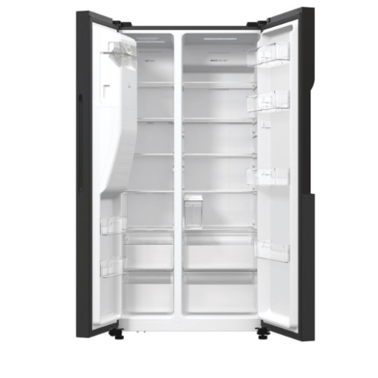 Gorenje NRR9185ESBXL No Frost Plus side by side hűtőszekrény,fekete szín,376/190L,inverteres kompresszor,91.5x69.8x178.6cm