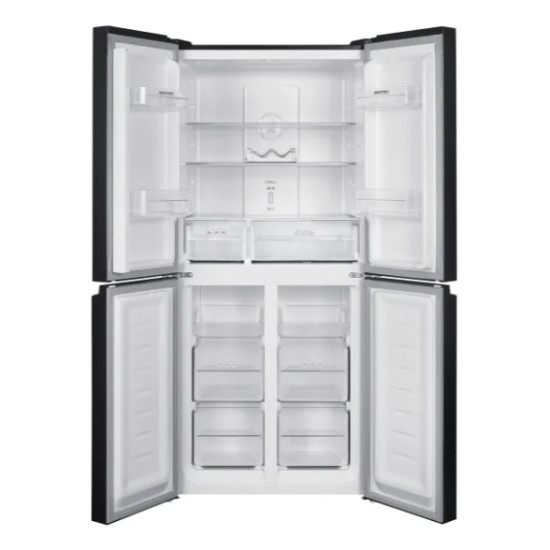 MPM MPM-404-SBF-09 Total No Frost side by side Multi Door hűtőszekrény, inverteres kompresszor, 237/125L, 79x62x180 cm, fekete 