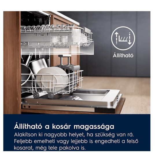 Electrolux EEM43200L teljesen beépíthető keskeny mosogatógép,10 teríték,44.6x55x81.8cm