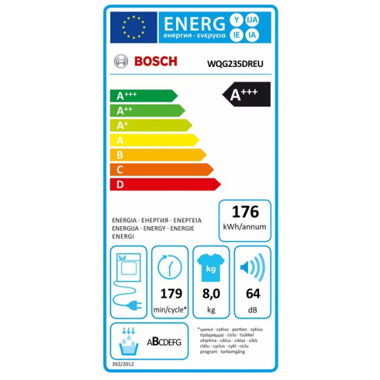 Bosch WQG235DREU hőszivattyús kondenzációs szárítógép 8kg, öntisztitó kondenzátorral, 59.8x61.3x84.2 cm, ezüst-sötétszürke szín