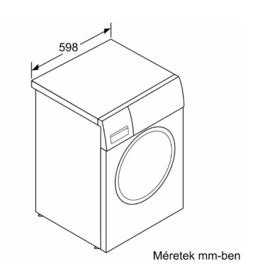 Bosch WGG14204BY Serie 6 elöltöltős mosógép 9kg, 59.8x58.8x84.8 cm 