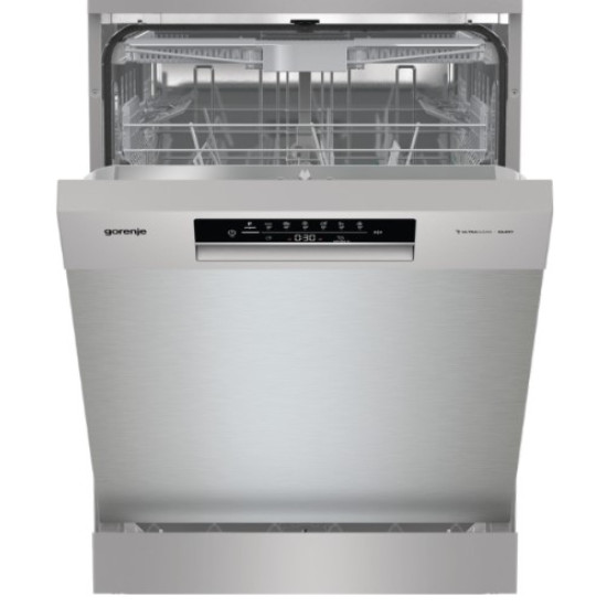 Gorenje GS643E90X mosogatógép, inox,16 teríték, 3 kosár, 59.9x59.7x84.5 cm, inox 