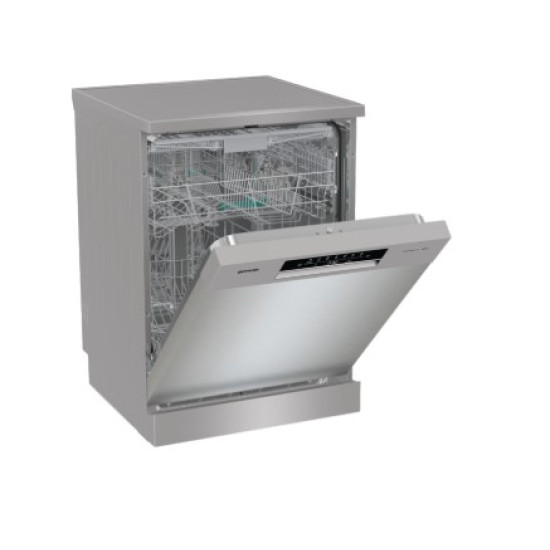 Gorenje GS643E90X mosogatógép, inox,16 teríték, 3 kosár, 59.9x59.7x84.5 cm, inox 