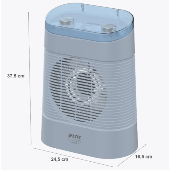 Imetec 4029 Silent Power hősugárzó,2000W,fagyás elleni védelem,időzíthető lekapcsolás,használható akár fürdőszobában is,halk működés,szürke/zöld guacamole szín 