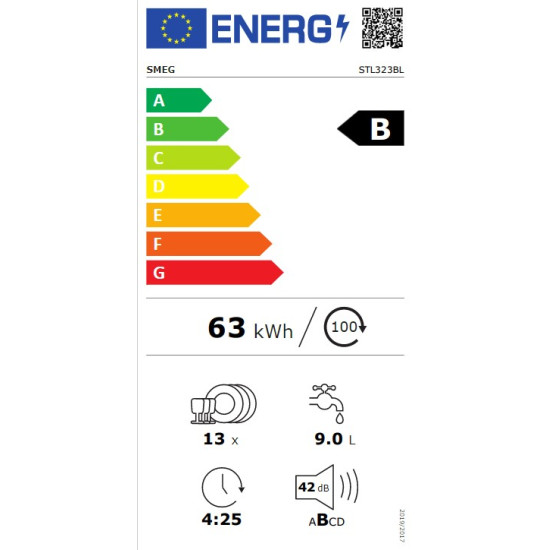 Smeg STL323BL teljesen beépíthető mosogatógép,13 teríték,10+1 program,Silent,ActiveLight,Total Aquastop,ezüst szín,59.8x54.5x81.8cm