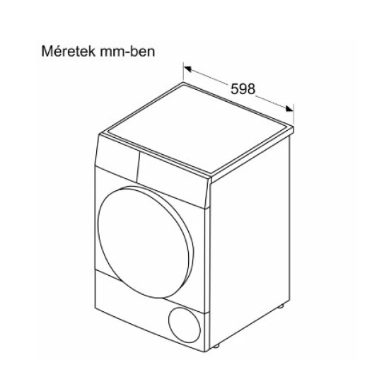 Bosch WTWH762BY hőszívattyús szárítógép, 9kg, 59.8x66.5x84.2 cm 
