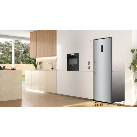 Gorenje FN619DAXL6 No Frost fagyasztószekrény,280L,texturált szürke metál szín,inverteres kompresszor,59.5x66.3x185cm 