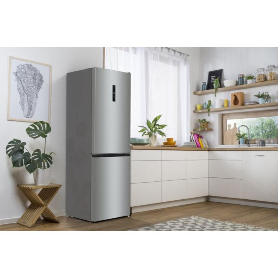 Gorenje N61EA2XL4 No Frost Plus alulfagyasztós kombinált hűtőszekrény,204/96L,texturált szürke metál szín,60x59.2x185cm