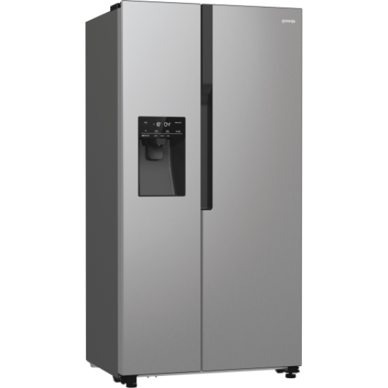 Gorenje NRR9185ESXL No Frost Plus side by side hűtőszekrény,376/190L,inverter kompresszor,91.5x69.8x178.6cm,texturált szürke metál szín 