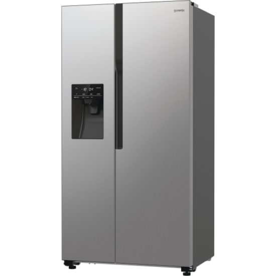 Gorenje NRR9185ESXL No Frost Plus side by side hűtőszekrény,376/190L,inverter kompresszor,91.5x69.8x178.6cm,texturált szürke metál szín 